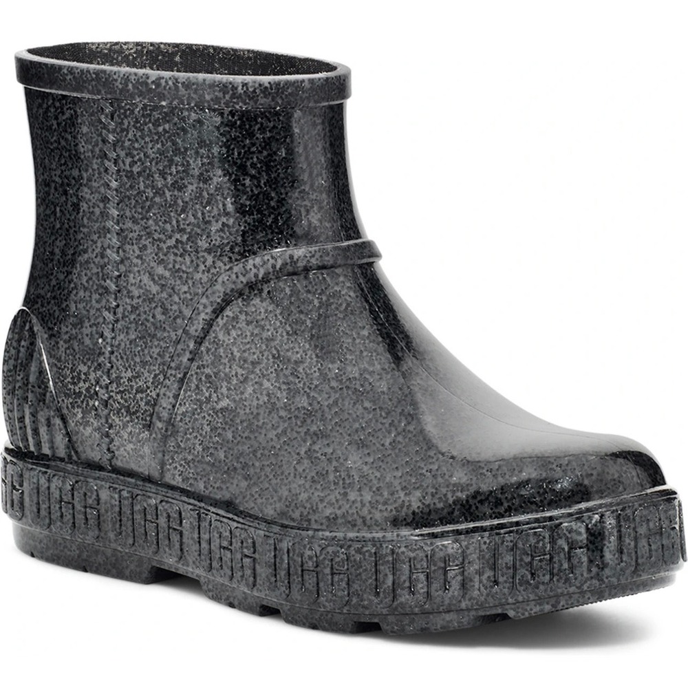 UGG Kids Drizlita Glitter Black Rain Boots 1136476K Size 5 NEW